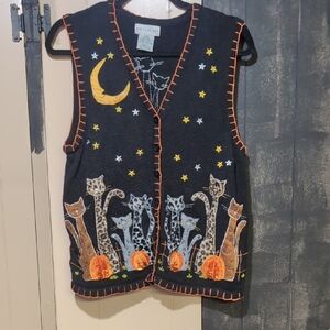White Stag Black Cat and Pumpkin Vest